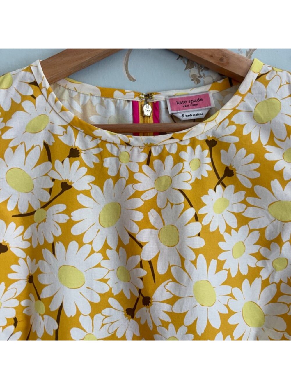 Kate Spade Womens Twee Daisy Peplum Top Size 8 Coquette Cottagecore Floral Retro - Picture 5 of 11